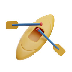 summer game Canoe illustration 3d