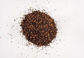 Detail of fragrant and healing tea lice made from a mixture of special herbs.