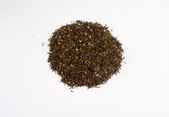 Detail of fragrant and healing tea lice made from a mixture of special herbs.