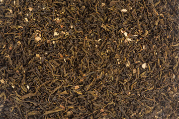 Detail of fragrant and healing tea lice made from a mixture of special herbs.