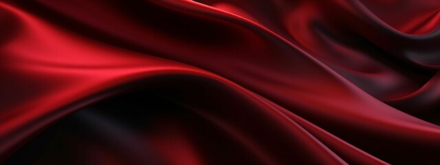 Obraz premium Red Maroon Silk Background. Satin Fabric