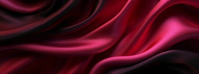 Obraz premium Red Maroon Silk Background. Satin Fabric
