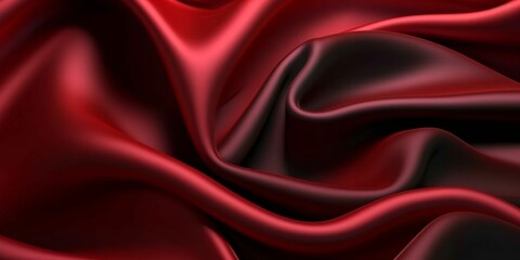 Obraz premium Red Maroon Silk Background. Satin Fabric