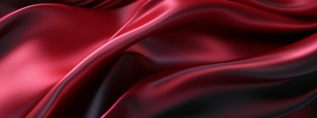 Red Maroon Silk Background. Satin Fabric