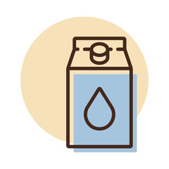 Fototapeta premium Carton of milk vector icon