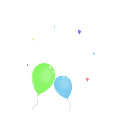 Red Ballon Background White Vector. Baloon Decoration Illustration. Green Fest. Pink Air. Flying Wedding Design.
