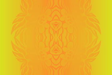 Beautiful classic design colourful  background with flower leaf line art pattern of indonesian culture traditional batik for textile or fashion 
