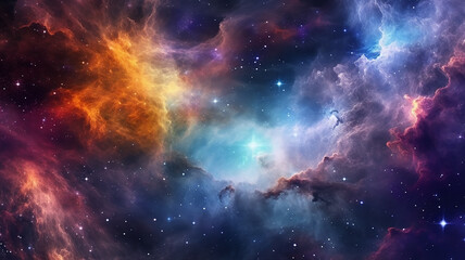 Obraz premium galaxy cosmos abstract multicolored background.