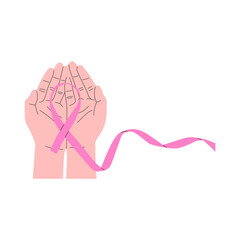 Fototapeta premium vector illustration of Breast Cancer Care concept