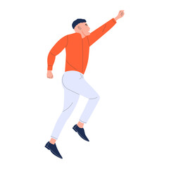 Fototapeta na wymiar vector illustration of a jumping person