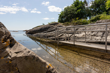 Disabled access ramp in the Langesund cliffs. Norway