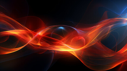 Fototapeta premium energy multicolored lines spectrum on a black background.