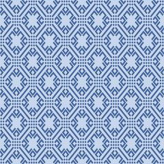 Japanese Diamond Checkered Vector Seamless Pattern