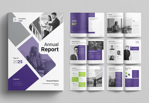 Annual Report Template Brochure Layout