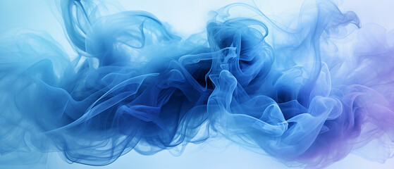 Obraz premium blue smoke on white background 3d volumetric texture background. AI