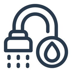 Shower for hygiene vector icon