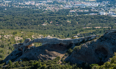 Vue sur La Ciotat depuis la route du cap Canaille, Var, France
