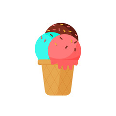 Vector an ice cream on white background