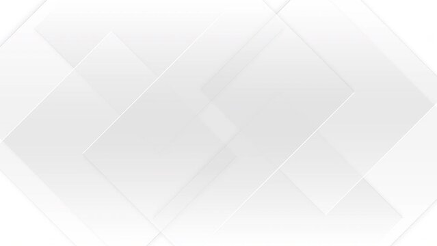 Bright white grey minimal design abstract corporate motion background. Seamless looping animation