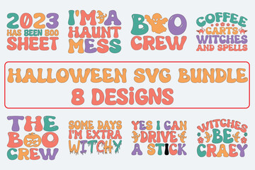 Retro Halloween SVG Bundle