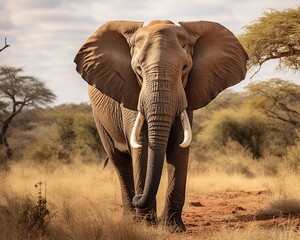 Obraz premium African Elephant wild animal in jungle