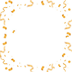 Vector golden confetti background