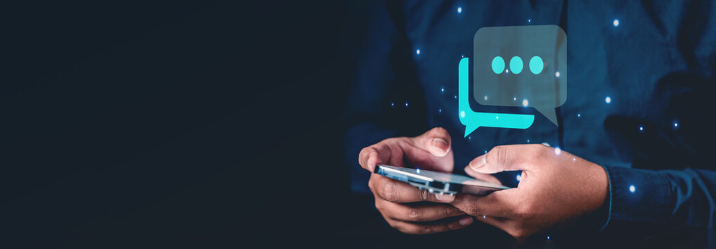 chat, message, technology, smartphone, social, communication, media, wireless, internet, social network. touching at smartphone for chatting and message. social network and communication used internet