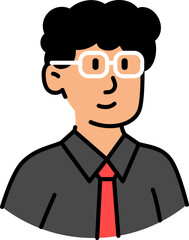 Man profile line icon