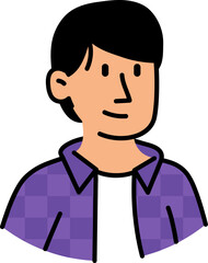 Man profile line icon