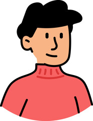 Man profile line icon