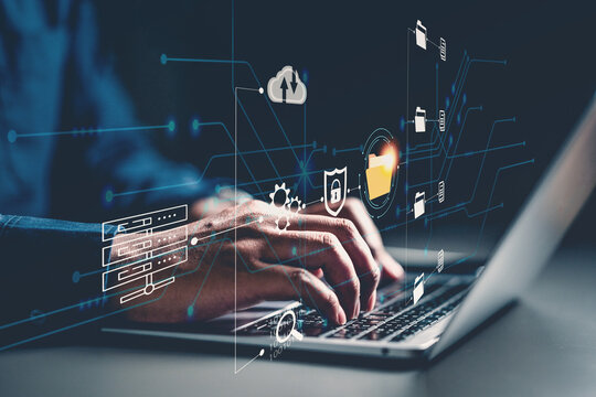 technology, business, file manager, document, folder, management, system, storage, multimedia, transmission. typing keyboard to file management and file multimedia transmission. storage folder tech.