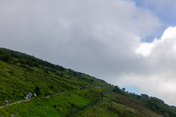 clouds over the mountains
