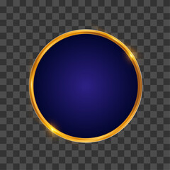 Vector realistic golden frame design