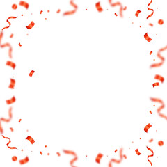 Vector red confetti background