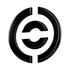 This is a beautifully designed 3D abstract icon with a beautiful metallic texture.