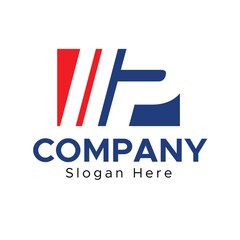 modern letter P logo template vector