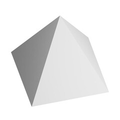 Abstract three-dimensional pyramid design element. 3d infographic presentation pyramid icon.