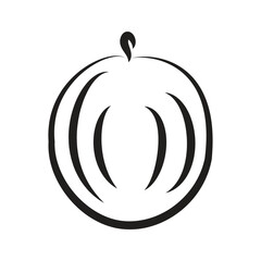 Fruit icon vector design, illustration of food with black and white color.