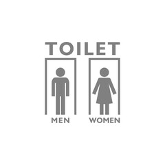 Toilet icon isolated on transparent background