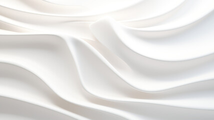White waves background or wallpaper. Soft lights website design. AI generated.