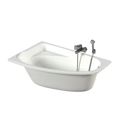 bathtub isolated on a transparent background, 3D illustration, and a CG render