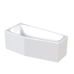 bathtub isolated on a transparent background, 3D illustration, and a CG render