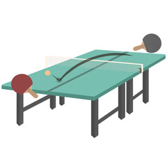 table tennis match design illustration 