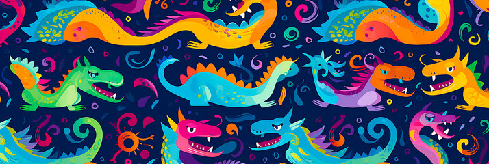 Cute Colorful Chinese Dragon Image