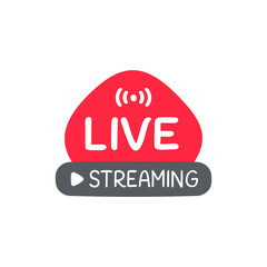 social media live broadcast icon streaming video online meeting