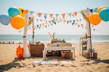 beach party outdoors