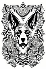 Obraz premium vector hand drawn animal mandala illustration 