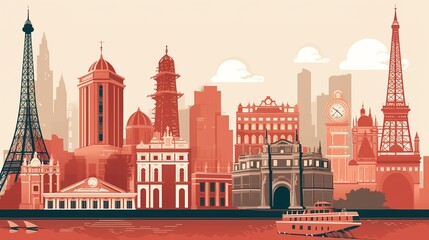 Top world famous landmark for travel  in europe