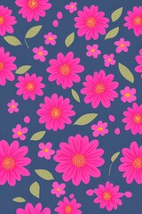 vector hand-painted exotic floral pattern 
