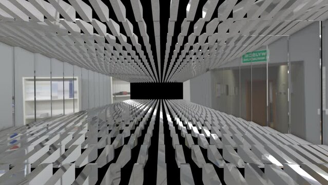 3d render of a modern building in the city